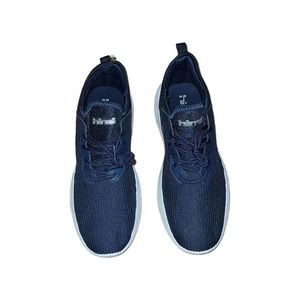 Hind Mens Hm-Boomerang Sneakers Navy Blue White Knit Mesh Low Top Lace Up 11 New